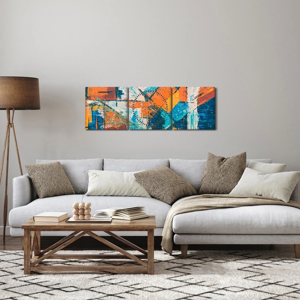 Tablou - Abstract (cu ceas) (90x30 cm)