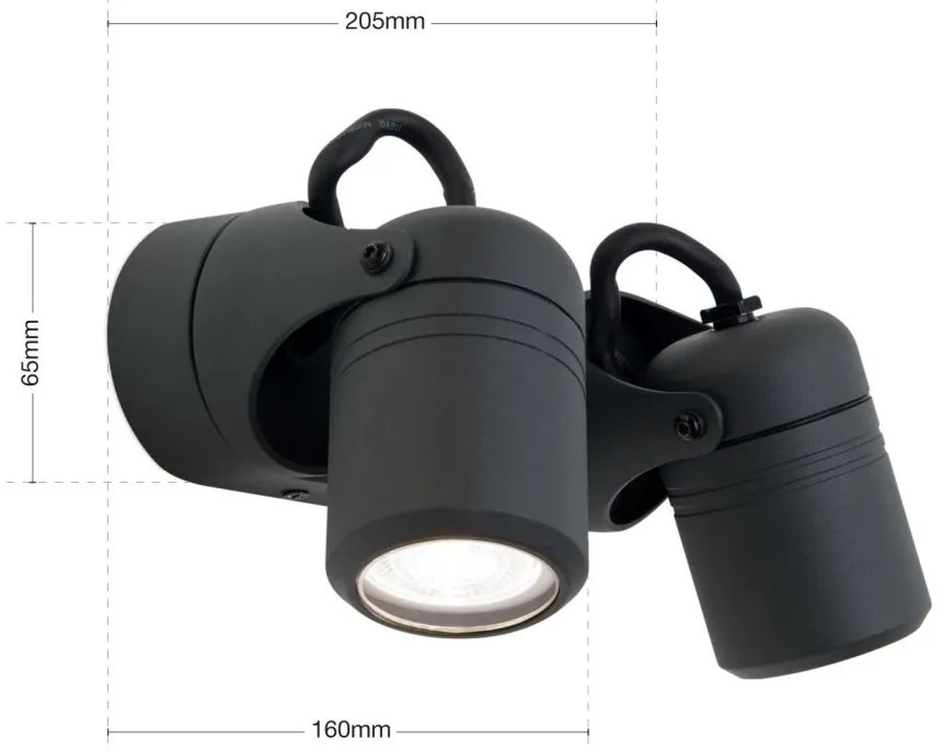 Aplica de exterior cu spoturi directionabile IP44 VISION 2L