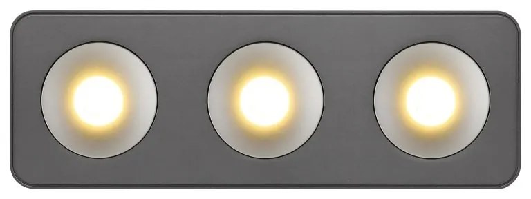 Spot LED aplicat aluminiu gri HANGARAU 3