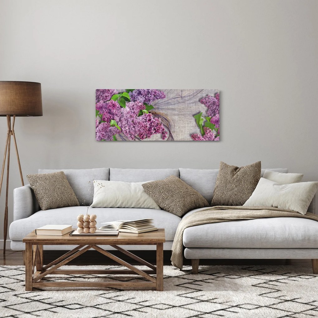 Tablou - Flori de liliac (120x50 cm)