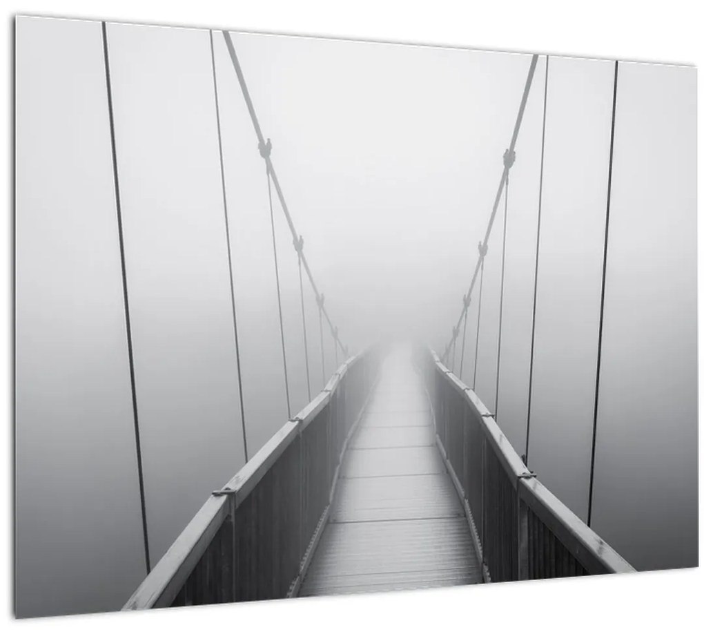 Tablou pe sticlă - Pod spre necunoscut (70x50 cm)