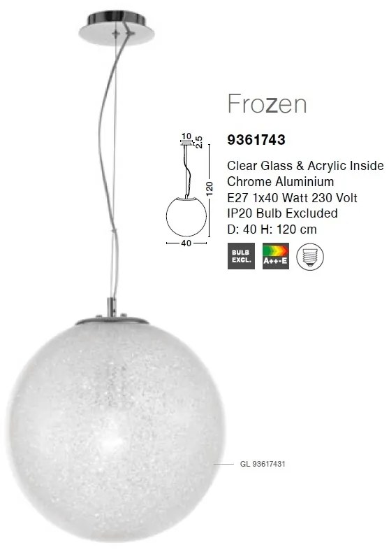Lustra design modern 40cm Frozen NVL-9361743