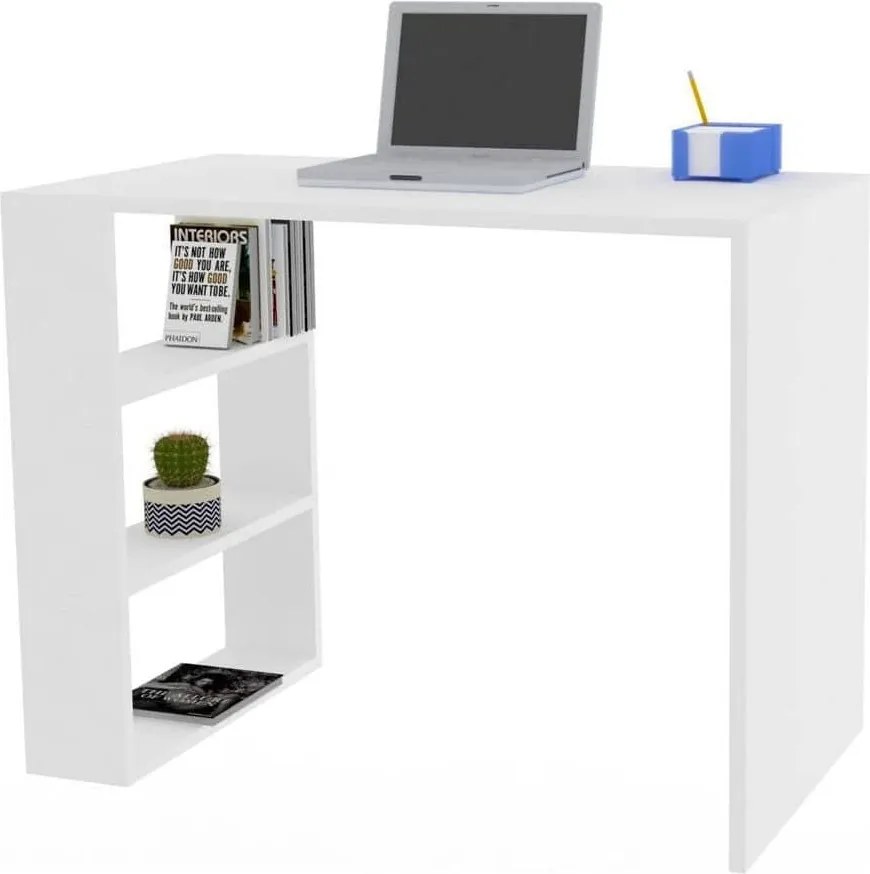 Birou 835PUQ2836, alb, PAL melaminat, 90x50x70 cm