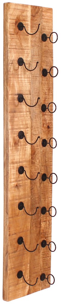 Suport pentru vin din lemn de mango Rustic 33 x 16 x 148 cm, 8 sticle