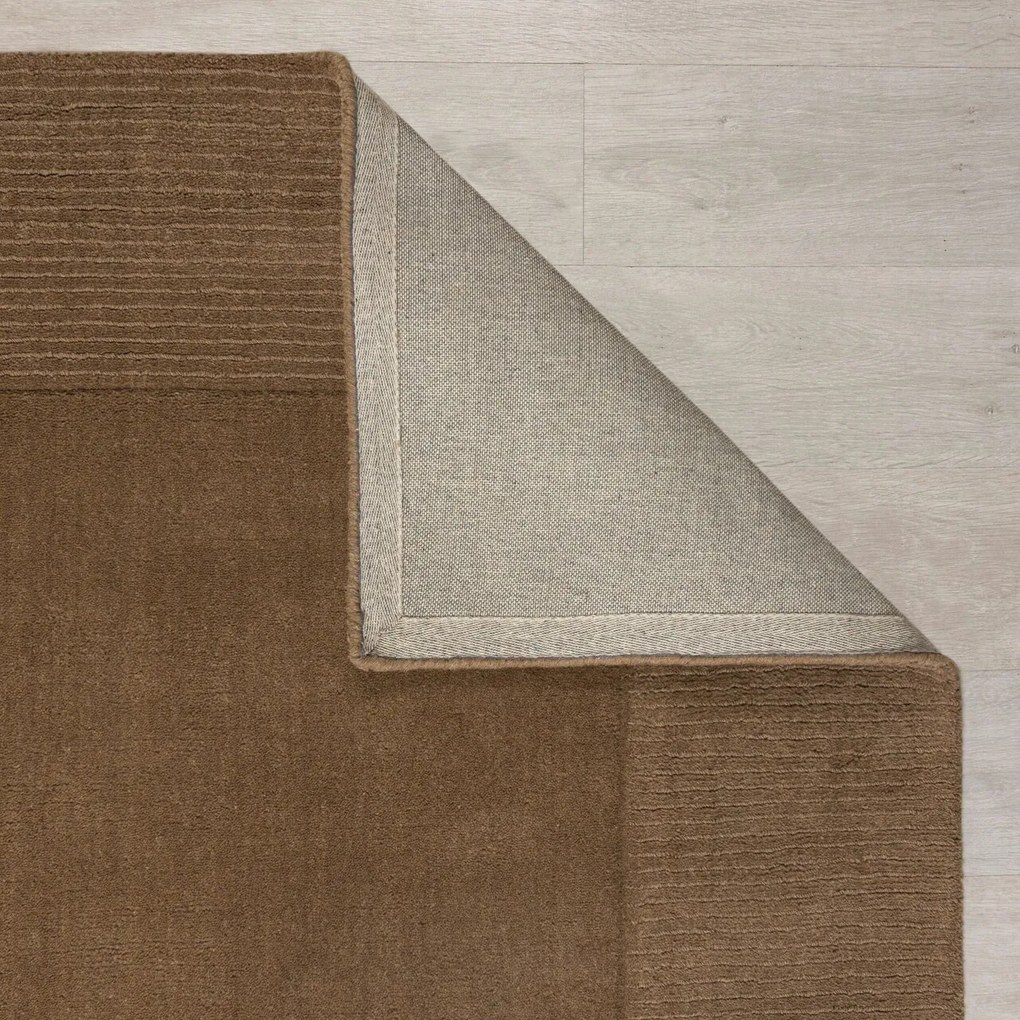 Covor Textured Border Brown, Flair Rugs, 120x170 cm, lana, maro