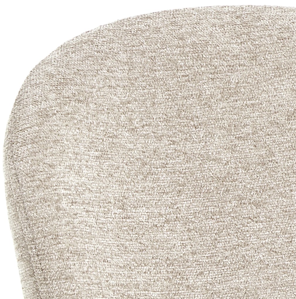 MAZZONI EXPORT FIORA Bej (material Apia 453)/cadru negru – SCAUN MODERN TAPITAT DIN CHENILLE PENTRU LIVING/BUCĂTĂRIE