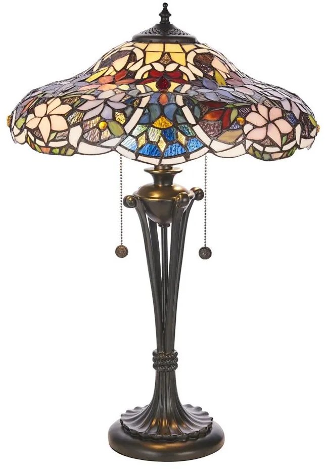 Endon 64326 - Lampă de masă Tiffany SULLIVAN 2xE27/60W/230V Ø 40 cm