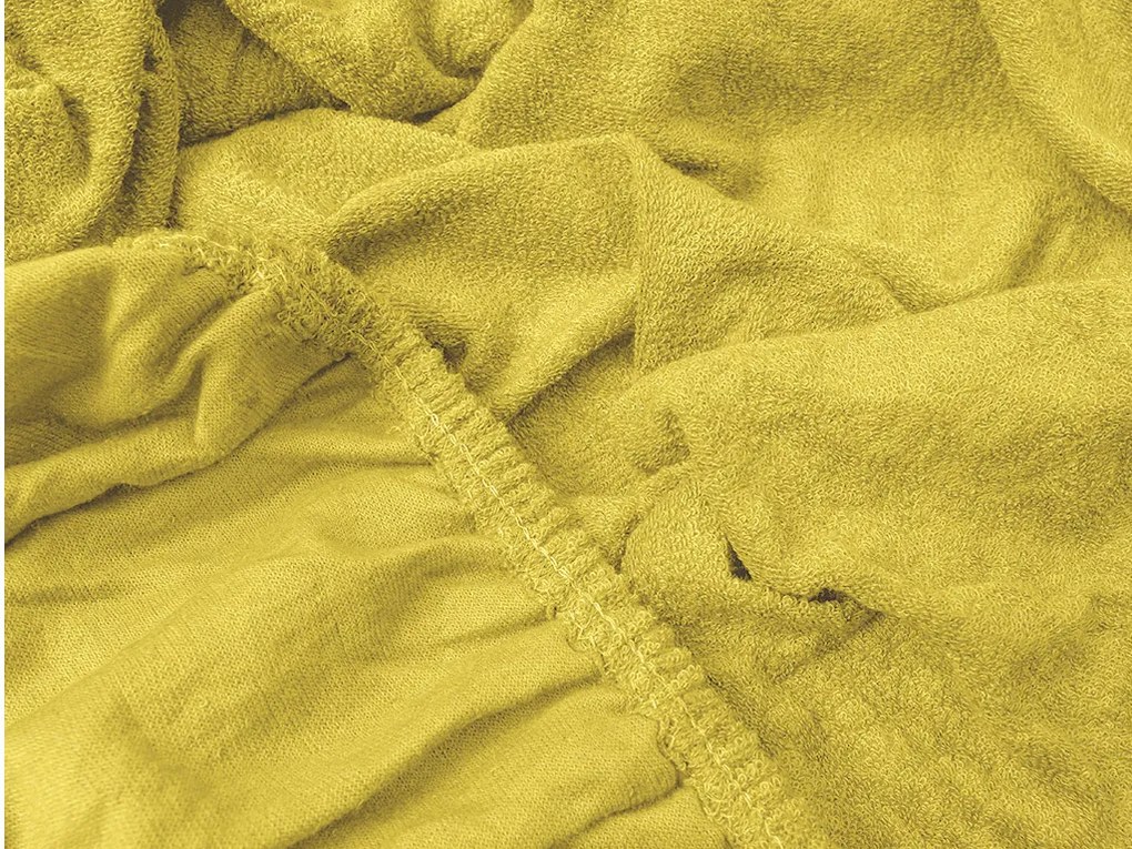 Cearsaf Frotir cu elastic EXCLUSIVE 160 x 200 cm galben