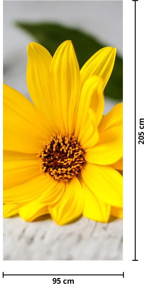 Fototapet pentru ușă - Flori galbene (95x205cm)