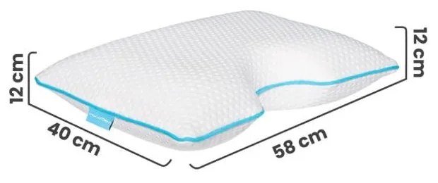 Pernă anatomică cu umplutură de spumă cu memorie 40x58 cm – Mila Home