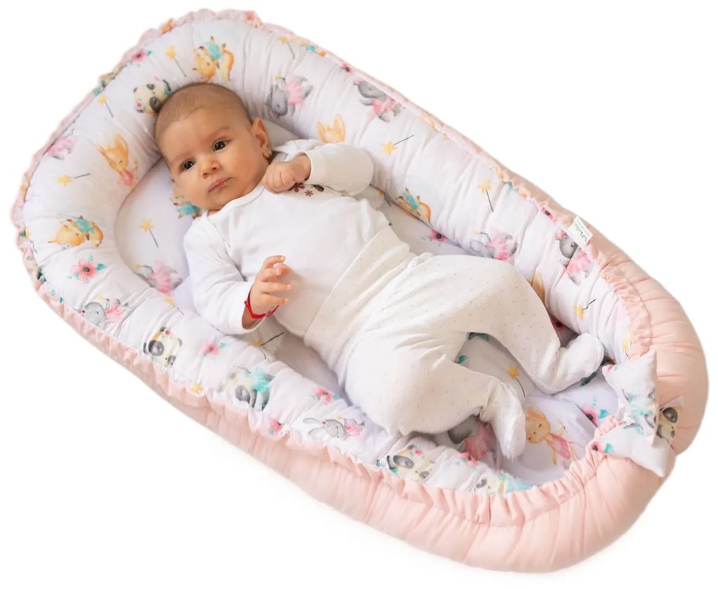 Cosulet bebelus pentru dormit Kidizi Baby Nest Cocoon 90x50 cm Loving Ballet