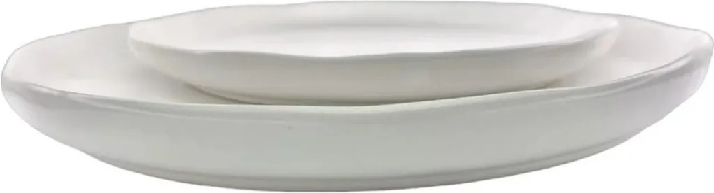 Farfurie Desert NOVUM alb mat Milk Foam 21cm (gresie ceramica glazurata manual)