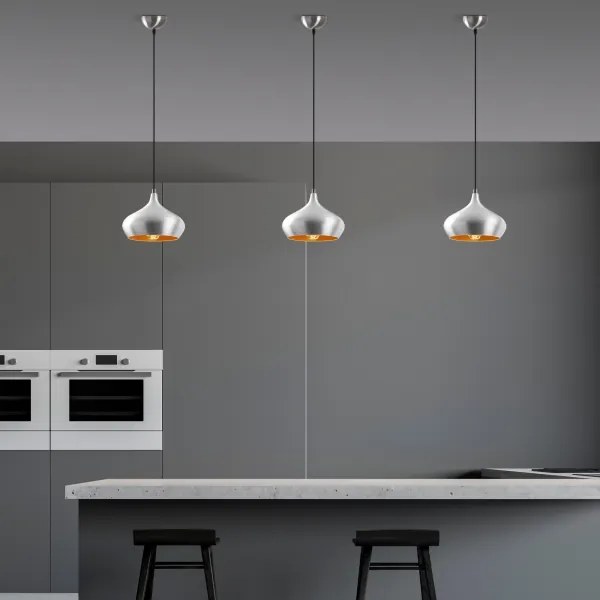 Pendul pe cablu DODO 1xE27/40W/230V crom mat