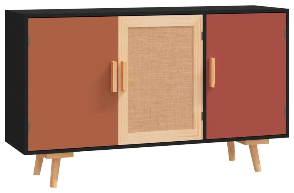 352167 vidaXL Servantă, negru, 105x30x65,5 cm, lemn prelucrat