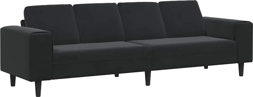 vidaXL Canapea pentru living Negru 250 x 77 x 76 cm