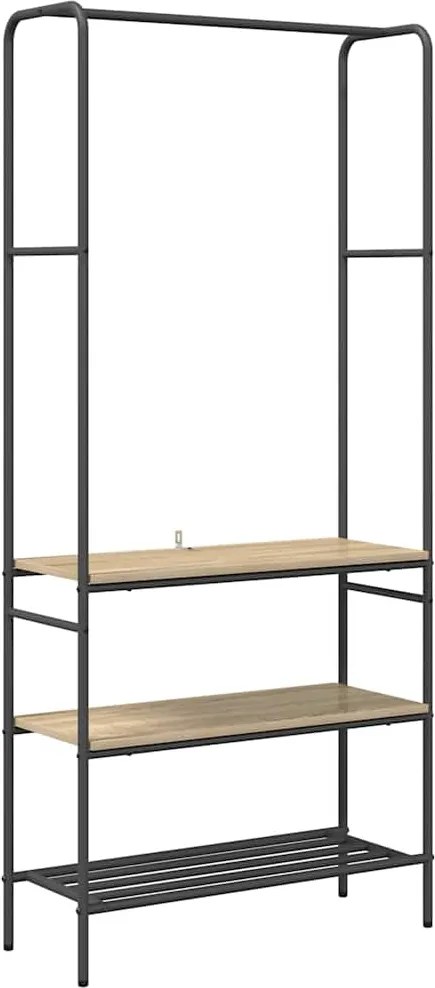 vidaXL Suport pentru Hârtie cu raft Stejar Sonoma 77 x 30 x 171 cm