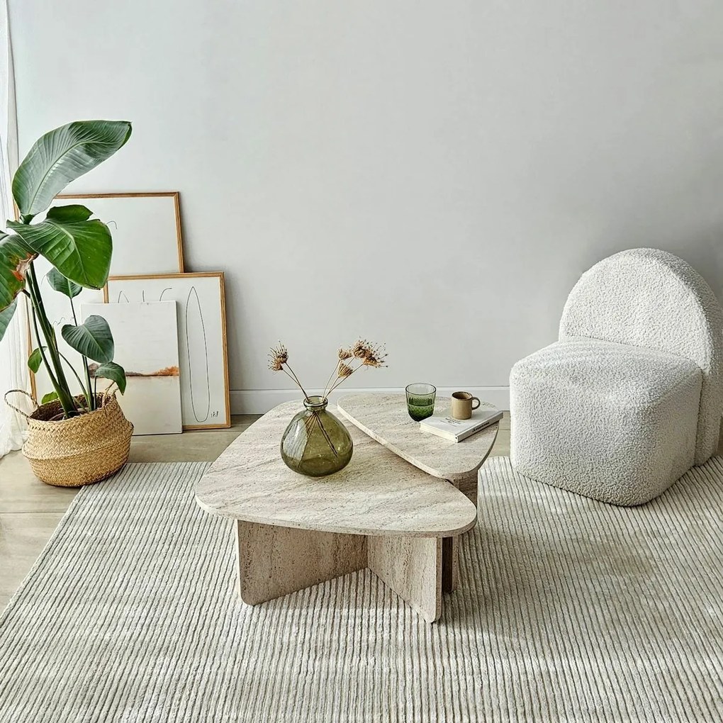 Set de măsuțe de cafea Ballare Travertine, 2buc.