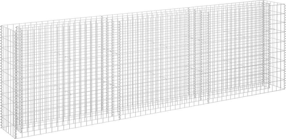 vidaXL Strat înălțat gabion, 270 x 30 x 90 cm, oțel galvanizat