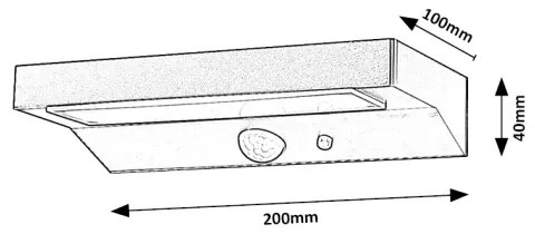 Corp de iluminat LED solar cu senzor KORANA LED/6W/3,7V IP44 Rabalux 77023