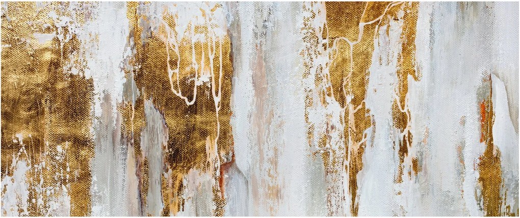 Tablou - Abstract auriu (120x50 cm)