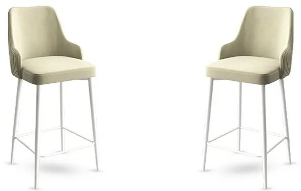 Set de scaune de bar Enox Cream and White, 2 buc.