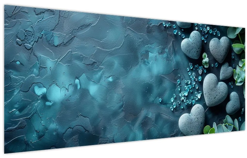 Tablou - Pietre în formă de inimă (120x50 cm)