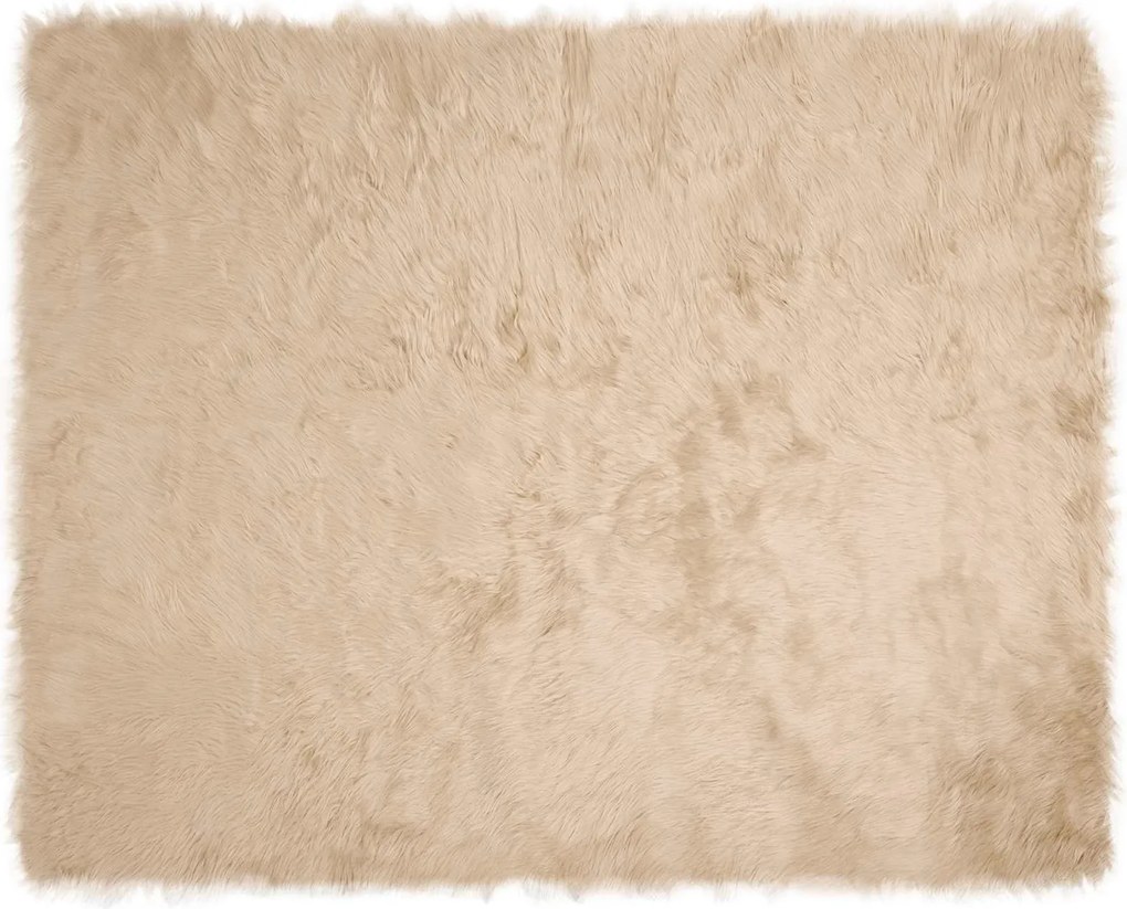 vidaXL Covor din Lână Faux Tafalla Bej 200 x 280 cm Poliester