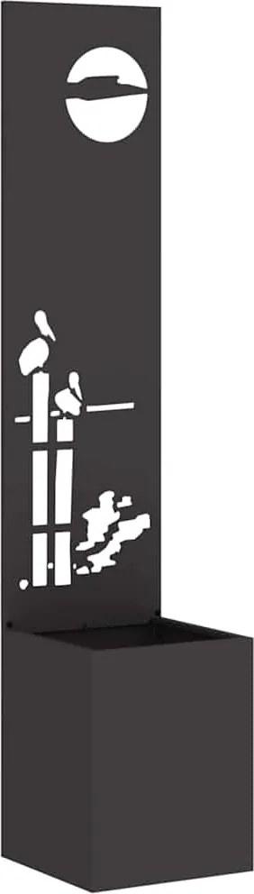 vidaXL Ecran de intimitate pentru grădină Traforaj Negru 32 x 140 cm