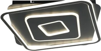 Brilagi - Plafonieră LED dimabilă IRIS LED/98W/230V 50x50 cm neagră + telecomandă