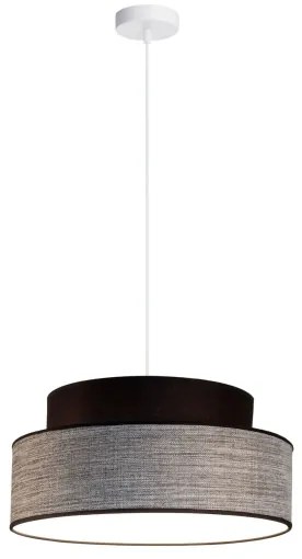 Lustră pe cablu GRACE 1xE27/60W/230V negru/gri