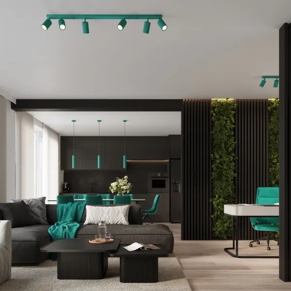 Brilagi - Aplica LED de perete CRESTO 1xGU10/10W/230V 10 cm turcoaz