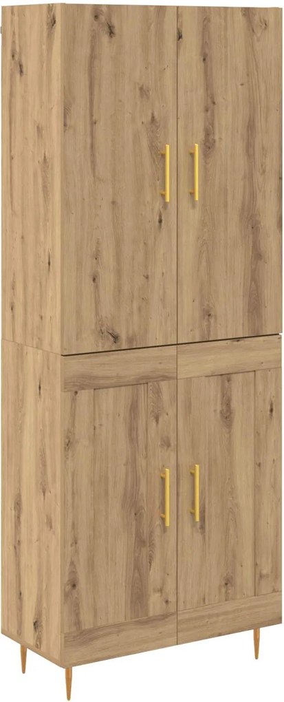 vidaXL Bufet Stejar Artizanal 69,5 x 34 x 180 cm Lemn compozit