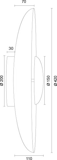 Argon 8864 - Aplica LED de perete BOLTON, LED/12,5W/230V, 3000K, negru