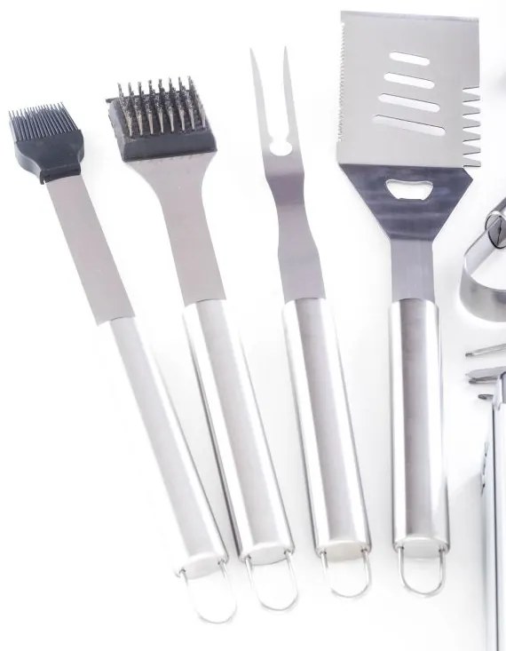 Set de unelte pentru grătar G21, 17 buc, carcasă aluminiu