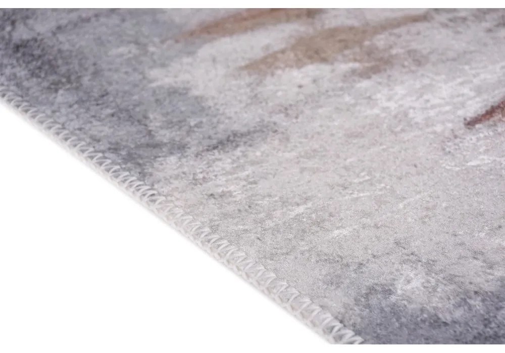 Covor tip traversă gri-fildeș lavabil 80x200 cm Abstract Colors – Vitaus