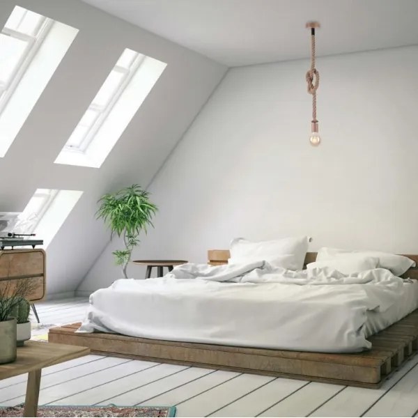 Lustră pe cablu DIY 1xE27/10W/230V maro Leuchten Direkt 13572-79