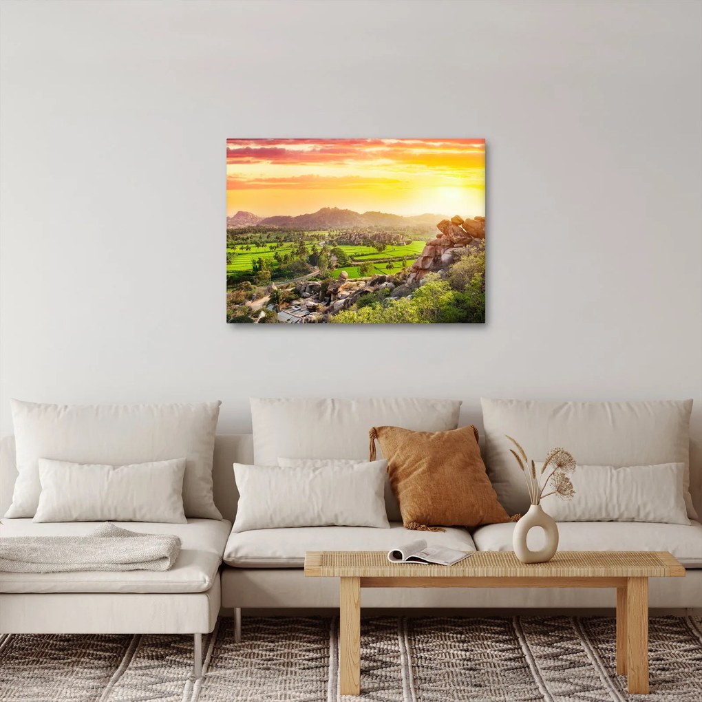 Tablou cu valea Hampi în India (70x50 cm)
