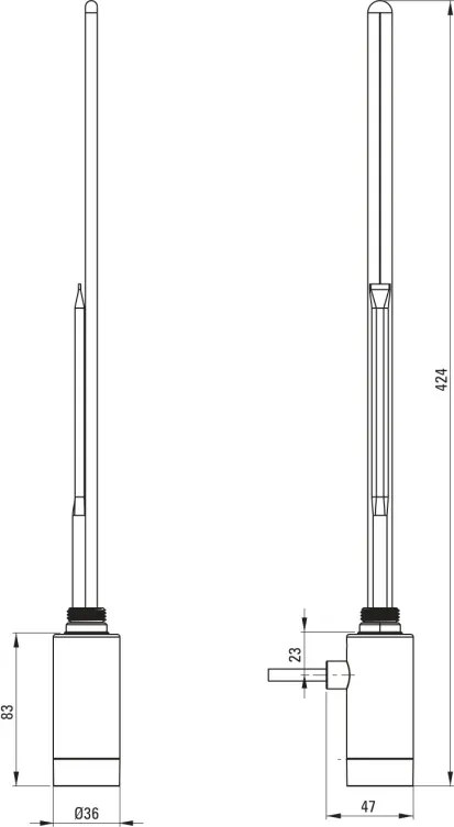 Silia Element de încălzire, Pentru calorifer baie - 400 W AGI_C401