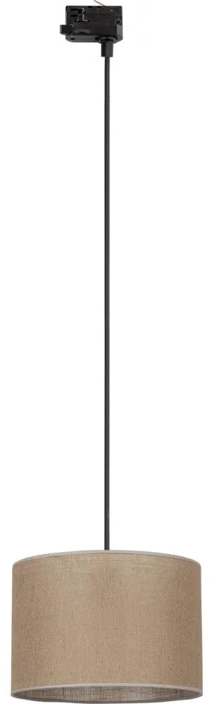 Lustră pe cablu pentru sistem de șină trifazic TRACER 1xE27/15W/230V d. 30 cm negru/maro