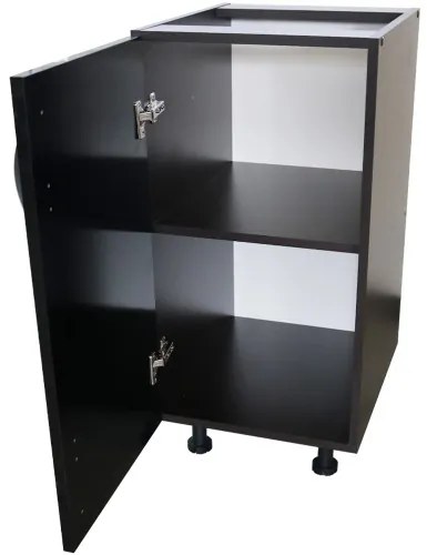 Corp inferior cu 1 usa Zebra, Wenge / Negru, fara blat, 40 x 82 x 50 cm
