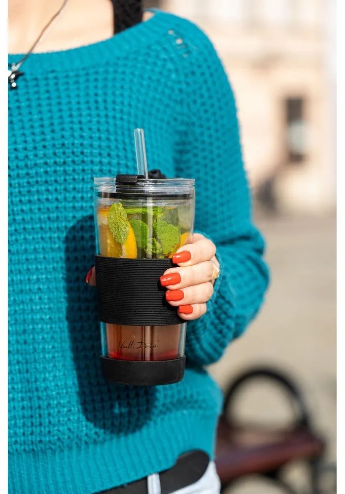 Cană termos neagră 600 ml Fuori – Vialli Design