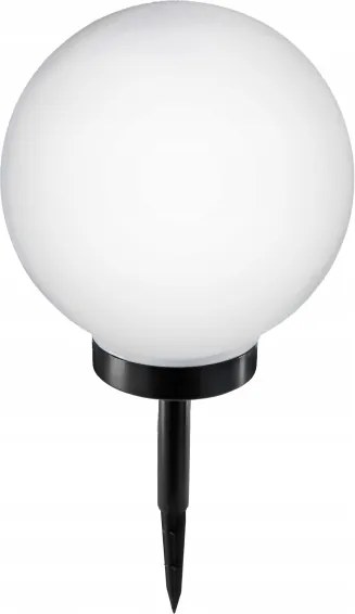 Lampă solară LED, 1,2 V, 6500 K, 200 mAh, diametru 25 cm, IP44, alb/negru