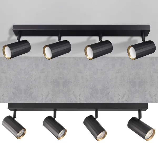 Spot NICEA 4xGU10/10W/230V negru