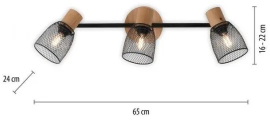 Spot JUST LIGHT. 15193-79 TAMIS 3xE14/10W/230V