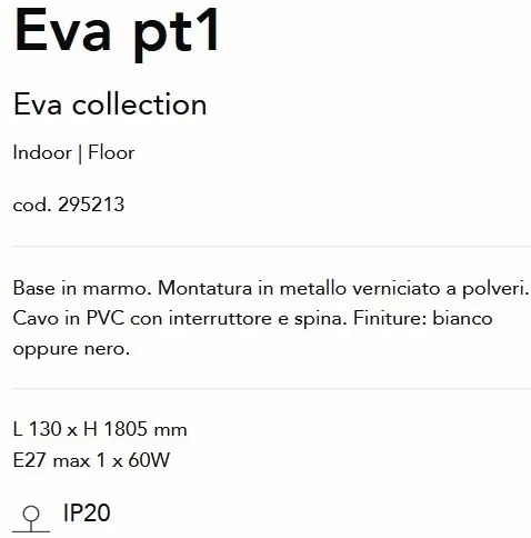 Lampadar modern minimalist Eva pt1 negru