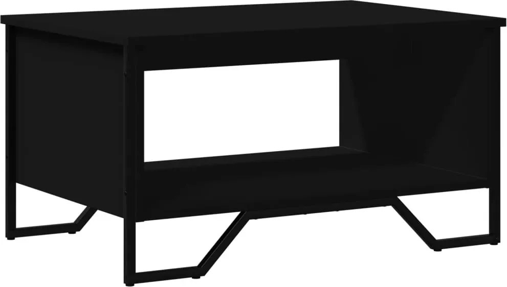 vidaXL Măsuță de cafea, negru, 75x51x40 cm, lemn prelucrat