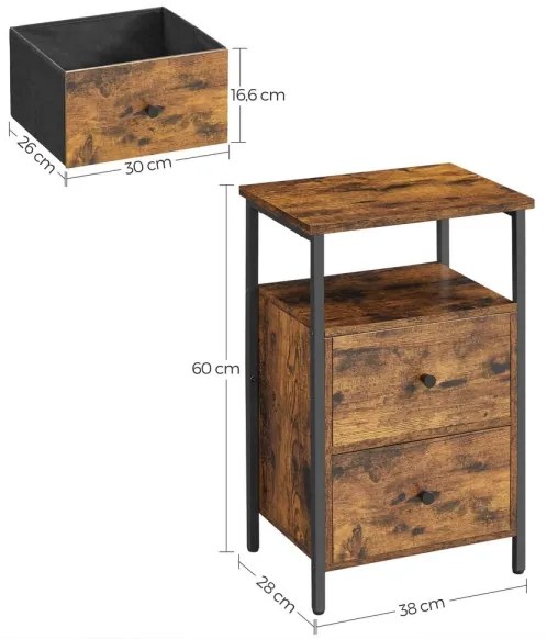 Noptieră ARIN maro/negru