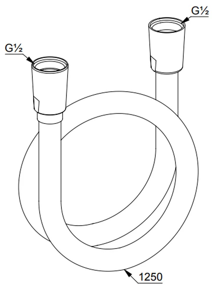 Furtun de dus Logoflex, crom