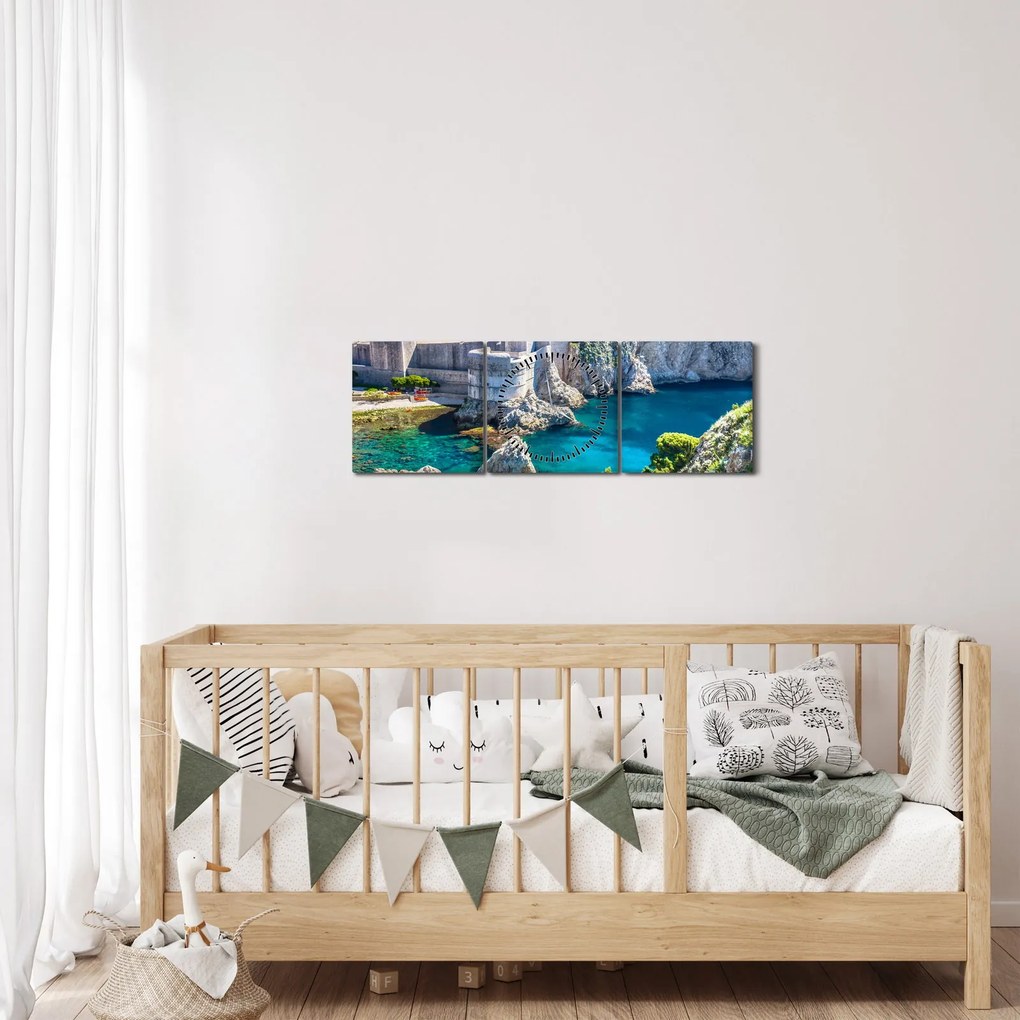 Tablou - Dubrovnik (cu ceas) (90x30 cm)