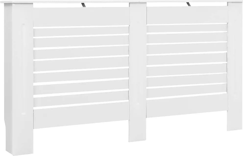 vidaXL Mască pentru calorifer, MDF, 152x19x81,5 cm, alb